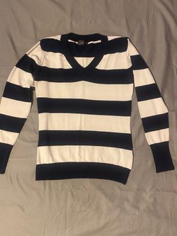 Blue and white long sleeve