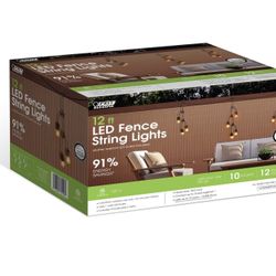 String Lights LED 12 Feet, 10 Sockets NEW