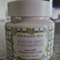 NEW Beekman 1802 Whipped Body Cream Glacial Mint & Eucalyptus 8 oz

