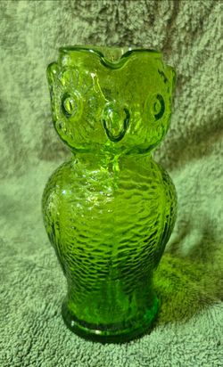 Vintage Green glass pitcher