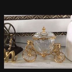 Disney  Coach Cinderella Carriage Crystal Gold 