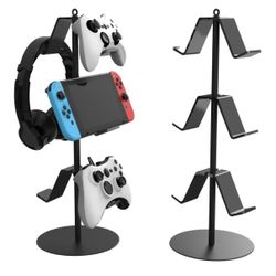 Controller Stand 3 Tier,Controller Stand for 6 Packs,Black Game Controller Stand,Game Controller Holder,for PS4/PS5/Switch Pro/Headset