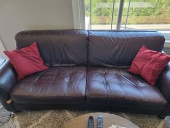 3-piece Top Grain Leather Living Room Set