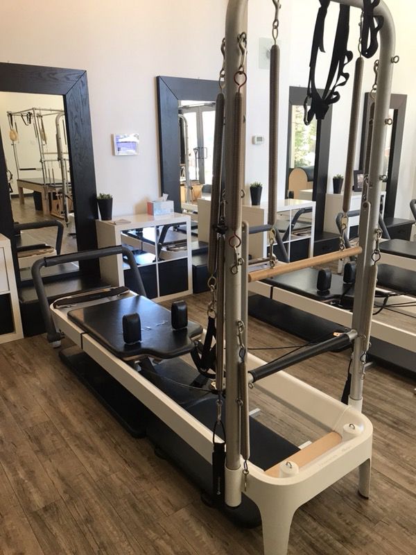Used Balanced Body Pilates Allegro 2 reformer with tower and mat conversion  kit, jump board and foot bar cover for Sale in Phoenix, AZ - OfferUp