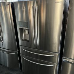 Samsung French 4 Door Stainless Steel Fridge We Deliver And Install👨🏻‍🔧🚚