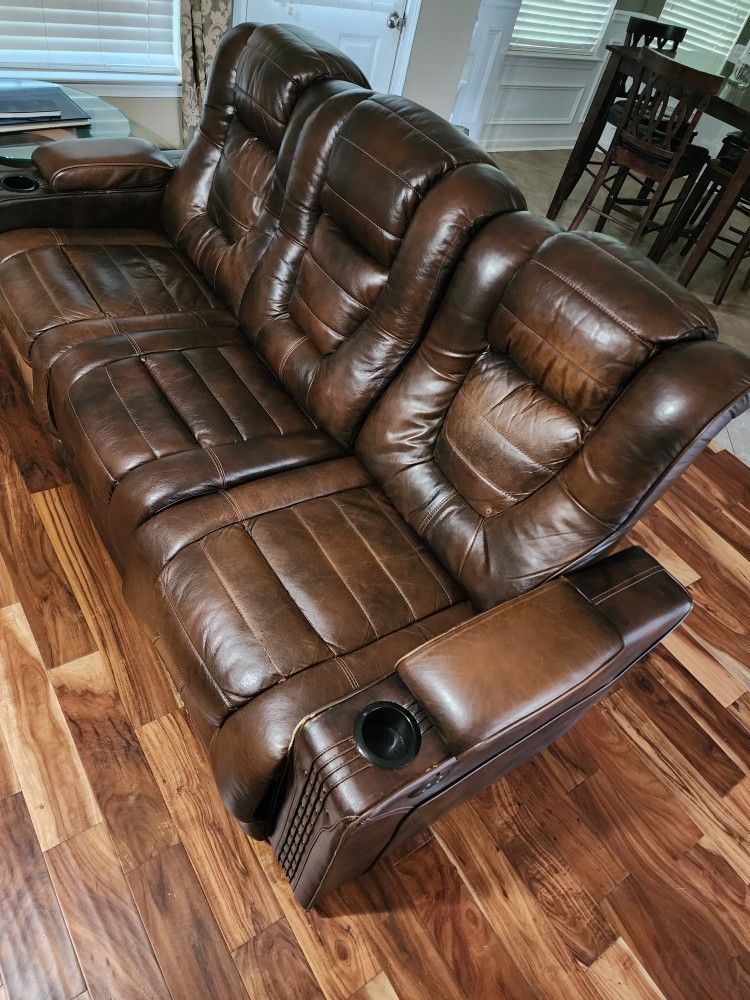 Leather Electric Recliner Couch And Loveseat