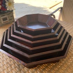 Stacking Wood Trays