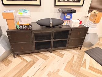 RH Restoration Hardware Industrial Metal Media Console