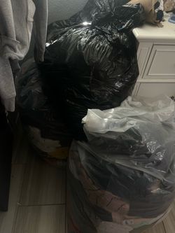 3 full bags of clothes