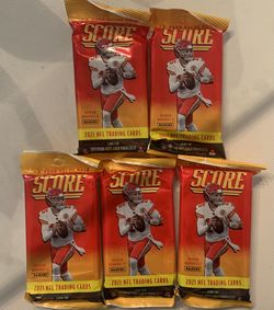 2021 Panini Score Football Fat Packs Lot Of 5 New Factory Sealed