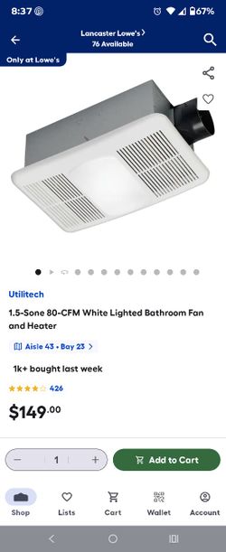 Bathroom Vent With Built In Light And Heater