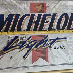 Vintage 1997 17"x24"Michelob Beer Mirror Beeco Mfg Date Stamped 2-10-97