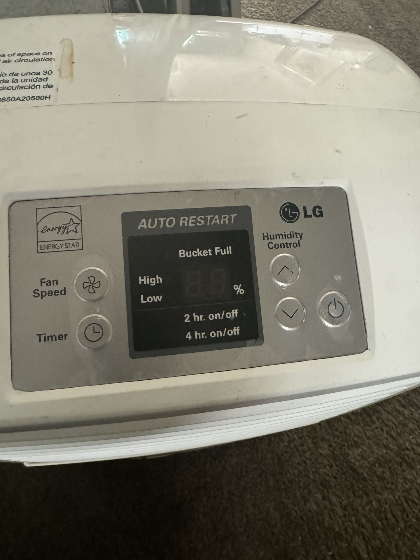 LG Dehumidifier