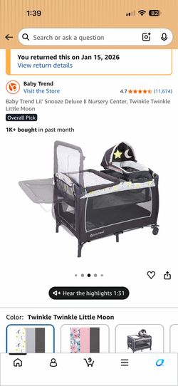 FREE Newborn bassinet and changing table only