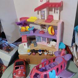 Little People Barbie Dreamhouse, Little People Barbie Airplane And Little People Barbie Car