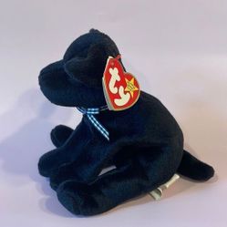 1999 Original Ty Beanie Baby Luke the Black Lab NWT excellent Used Condition 6"