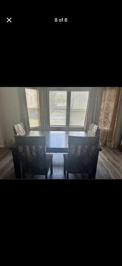 Dinning table with 6 chair and bench and buffet table
