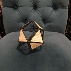 Decorative Wood Metal Geometric Sphere 
