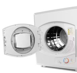 Xtremepower US 2.6 cu. ft. Electric Dryer in White 99816 Effortlessly wash clothes with this 2.6 cu. ft. electric dryer, featuring five preset program