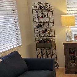 Rod iron wine rack 