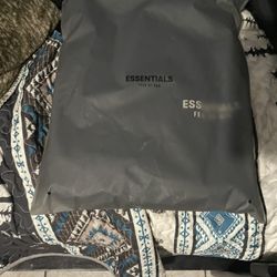 Black Essentials Fleece Hoodie