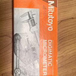 Mitutoyo O-D Micrometer Digital 1 Inch ,  .0001