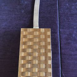 Evans Vintage Art Deco Gold Hardcase Carryall Wristlet Mesh Handle 