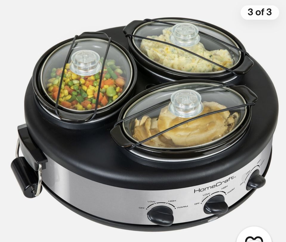 1.5 Triple Slow Cooker main image 1