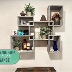 Floating Shelves Set of 5 Square Shelves
