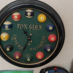 Pool Ball Clock. $30 Firm. Pickup In Oakdale 