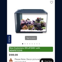 Salt Water Tank 16 Gallons with Stand And Supplies 