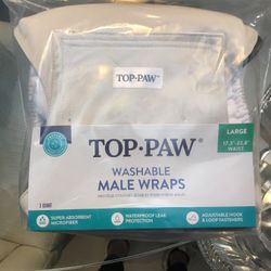 2 Large Top Paw Male washable wraps a.k.a. belly bands