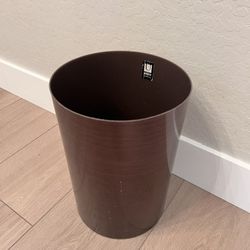 15” Tall Extra Large 3.5 Gallon Brown Plastic Trash Can- Wastebasket - Trash Bin