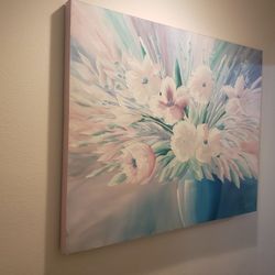Large Floral Wall Hanging Painting