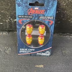 Marvel Tire Valve Stem Caps Iron Man