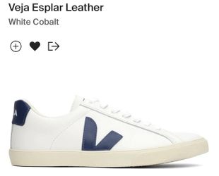 Veja Esplar Logo Leather Sneakers Extra White & Cobalt Blue. Mens size 8.5 / 42. Excellent condition. Make an offer!