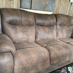 BROWN ELECTRIC SOFA 