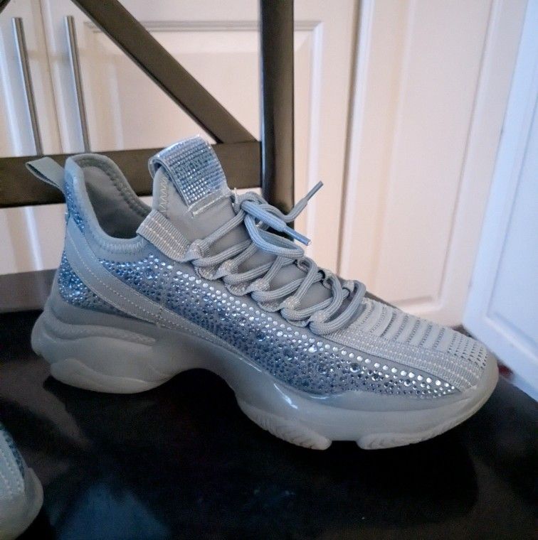 Women's Steve Madden Maxima Shimmer Size 7 Baby Blue W Shimmer