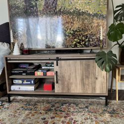 Media Console With Sliding Door