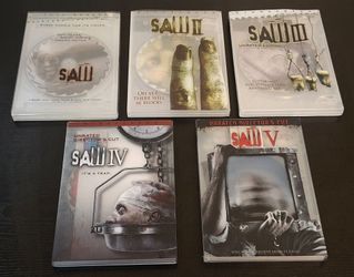SAW 1-5 DVD HORROR MOVIE LOT - GOOD CONDITION