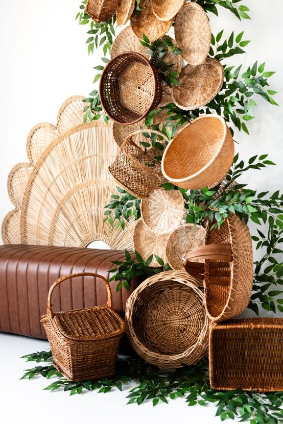 Wicker Baskets Backdrop