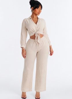 Ivory pants set (small-large)