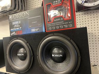 Orion Dual Subwoofer Box with Amp Bundle