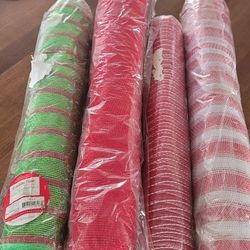New, Christmas Mesh Fabric