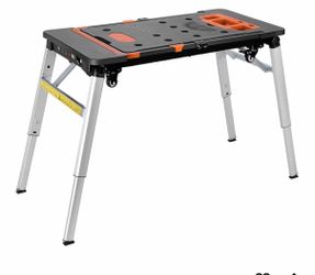 7-in-1 Portable Folding Workbench & Utility Cart – Heavy Duty Mobile Workstation