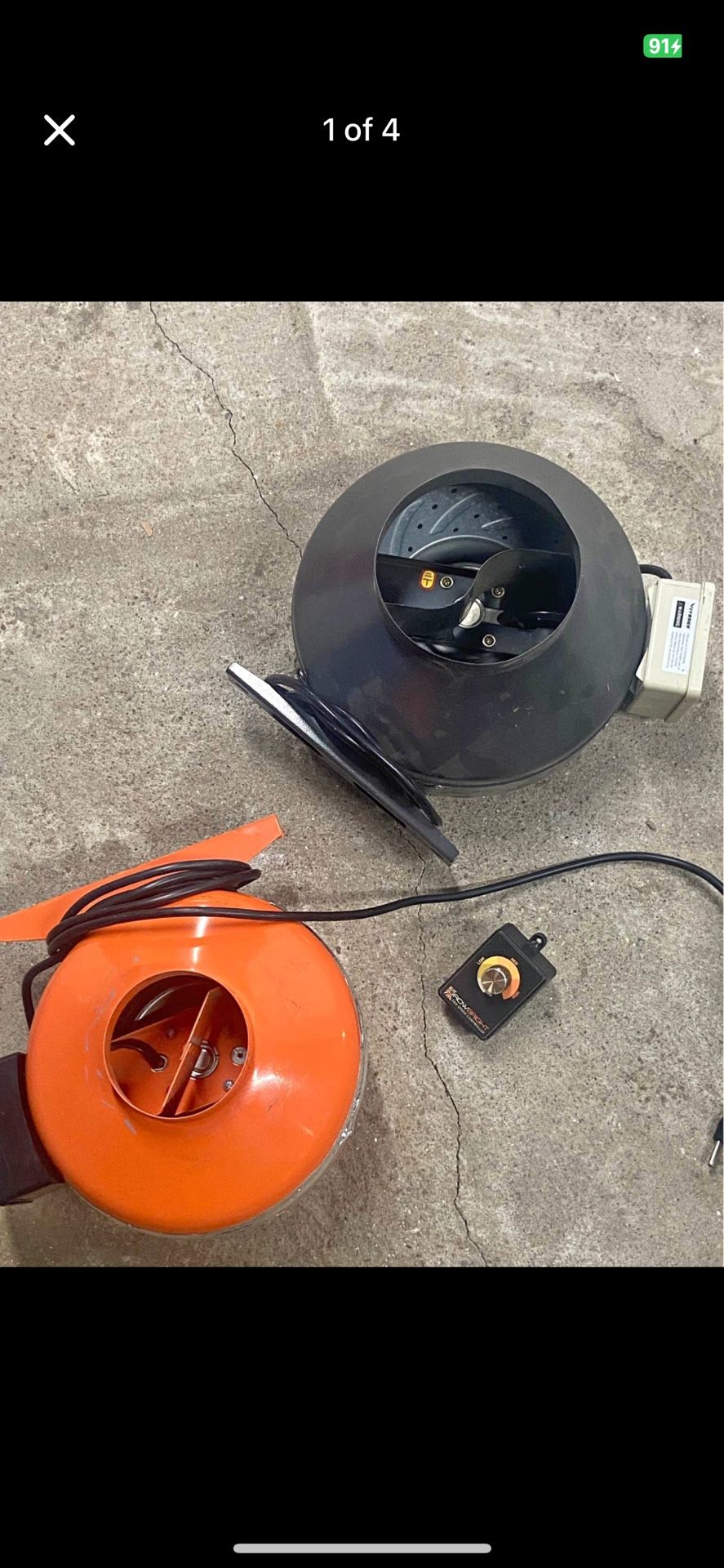 2 Grow room exhaust fans