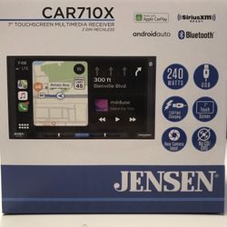 * *NO INSTALLATION* Jensen 7 Inch Double Din Radio With Apple Carplay, Android Auto , USB, Backup Camera Input  