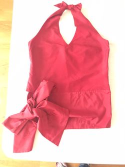 Silk Red Top