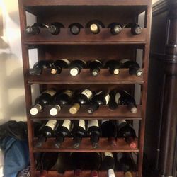 Wooden Wine Rack For 30 Bottles