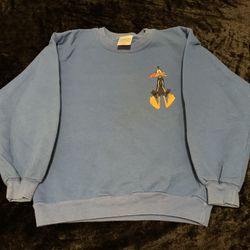 Boys Medium Vintage 1992 Looney Tunes Daffy Duck Sweatshirt